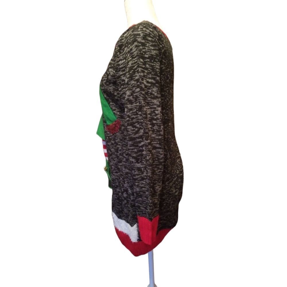 United States Sweater Holiday Dress Red,Green and Charcoal EUC SZ M - Picture 3 of 6